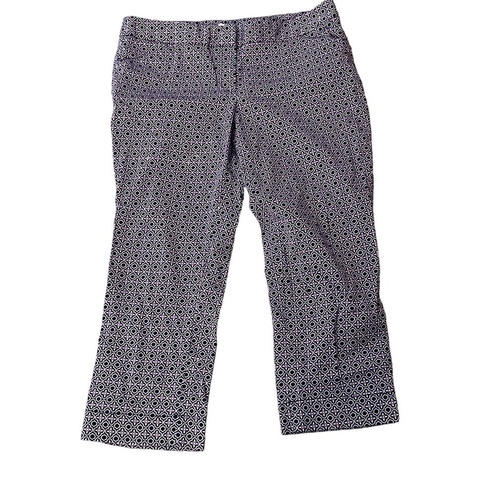 Laundry Shelli Segal Printed Ankle Pants Work Office sz 12